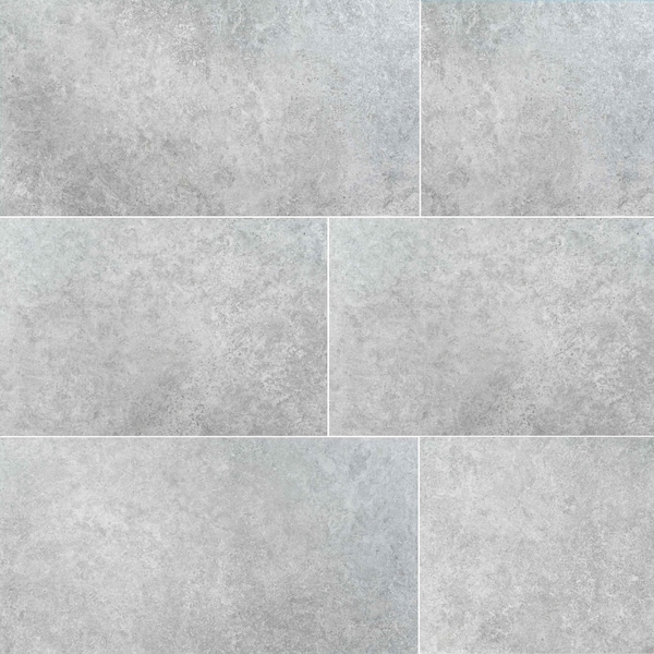 Legions Lunar Silver 24 In. X 48 In. Matte Porcelain Paver Tile